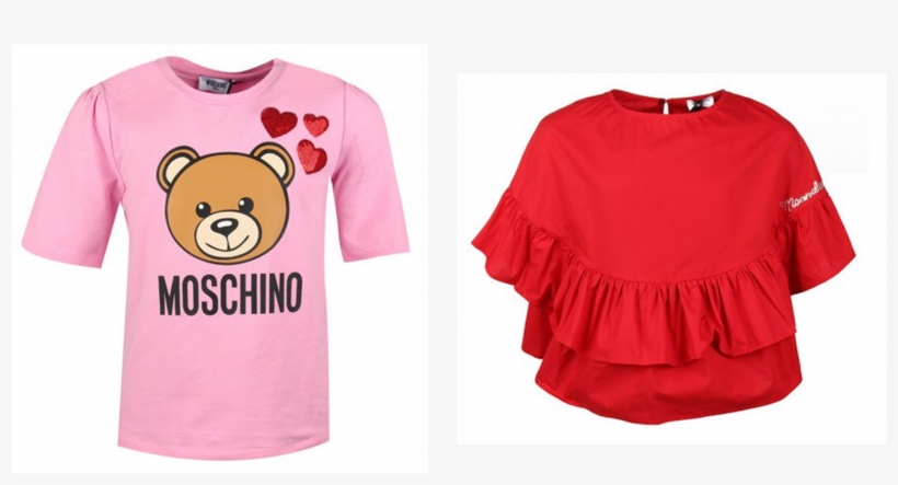 Moschino Pink Teddy Bear Top & Red Monnlisa - Moschino, transparent png