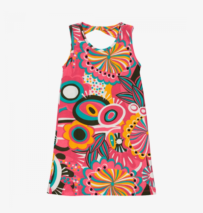 Blu Dress For Girl 5-12y - Pattern, transparent png