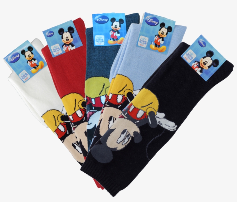 12 Pairs,mickey Mouse Cartoon Cotton Long Socks - Sock, transparent png