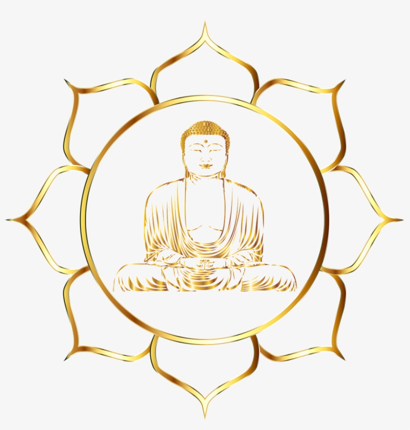 Buddha, Buddhism, Flower, Line Art, Lotus, Meditation - Buddha Symbol, transparent png