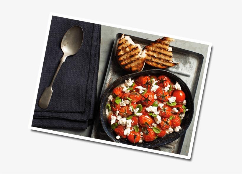 Tomato Stew With Feta On Toast Dish Prepared With Lemnos - Caprese Salad, transparent png