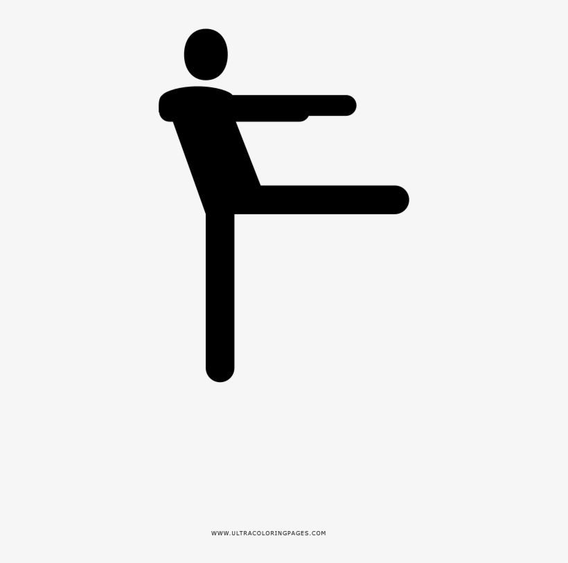 Aerobics Coloring Page - Silhouette, transparent png