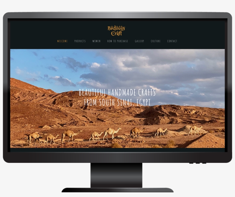 Bedouin Craft Squarespace Website Desktop - Led-backlit Lcd Display, transparent png
