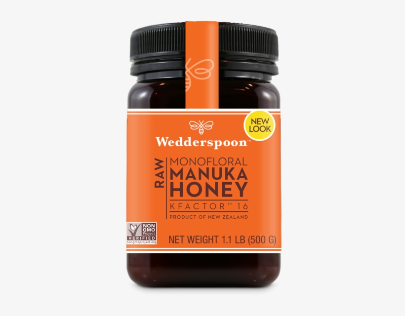 Wedderspoon Organic - Wedderspoon Manuka Honey Kfactor 16 500 G, transparent png