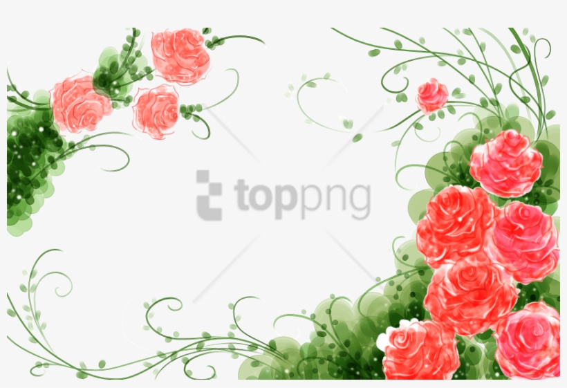 Free Png Download Rose Flower Background Design Png - Rose Flower Design Background Png, transparent png