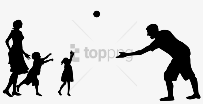 Free Png Download Family Playing Silhouette Png Images - Transparent Family Png Silhouette, transparent png