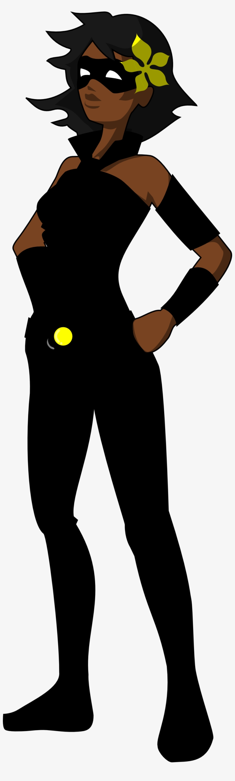Superhero Heroine Dark Flower Transparent Valentine - Flower Superhero, transparent png