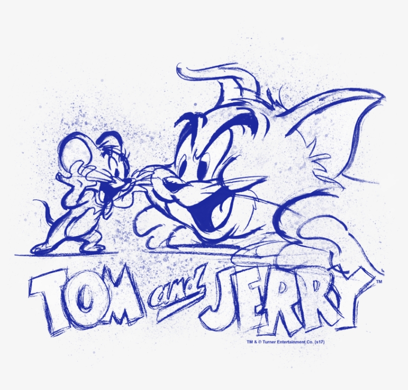 Tom And Jerry Sketchy Men's Regular Fit T-shirt, transparent png