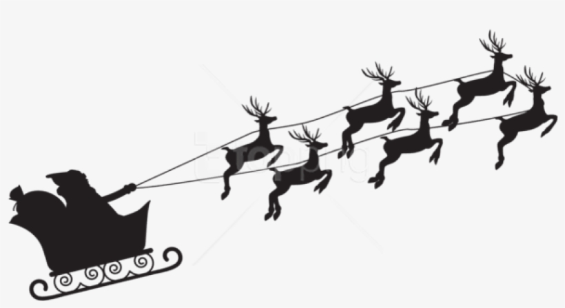 Free Png Santa Claus Silhouette Png Png - Santa Claus Silhouette Png, transparent png
