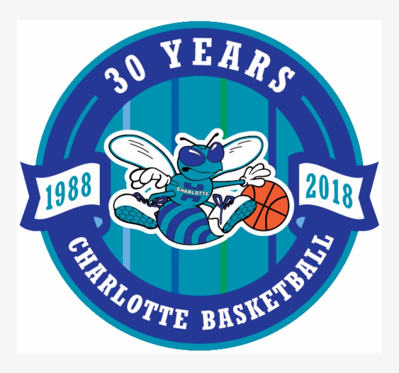 Charlotte Hornets Logos Iron On Stickers And Peel-off - Charlotte Hornets 30th Anniversary, transparent png