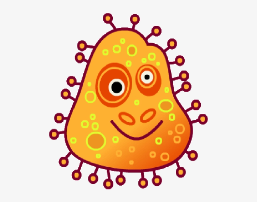 Orange Bug Clip Art - Orange Germ Clipart, transparent png