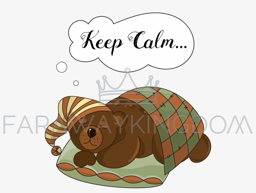 Calm Bear Cartoon Sleeping Animal Vector Illustration - Vector Graphics, transparent png