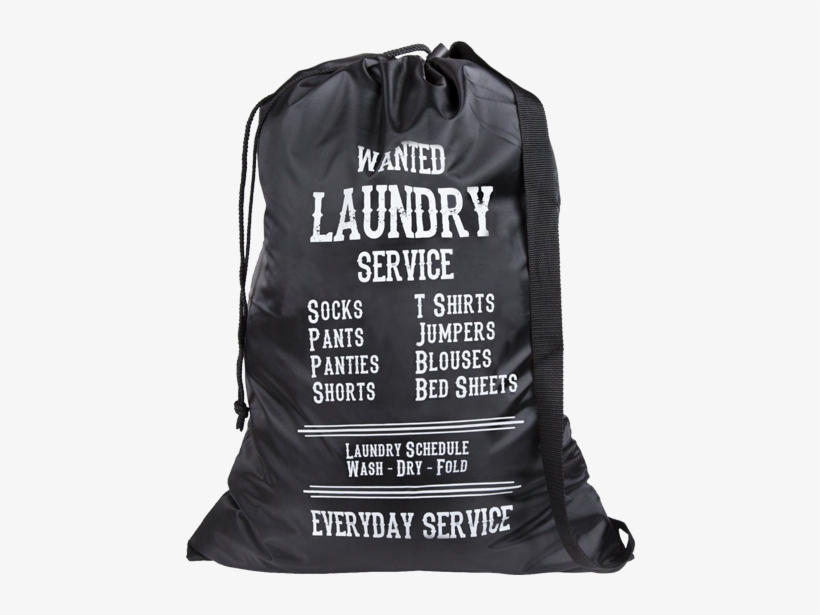 Large Drawstring Protective Washable Laundry Bag, Strong - Backpack, transparent png