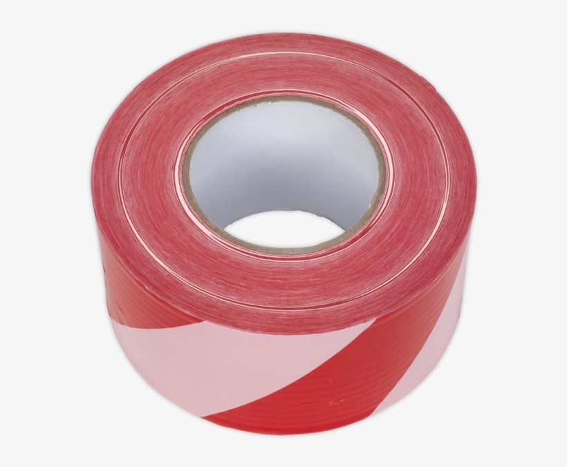 Hazard Warning Barrier Tape 80mm X 100mtr Red/white - Tissue Paper, transparent png