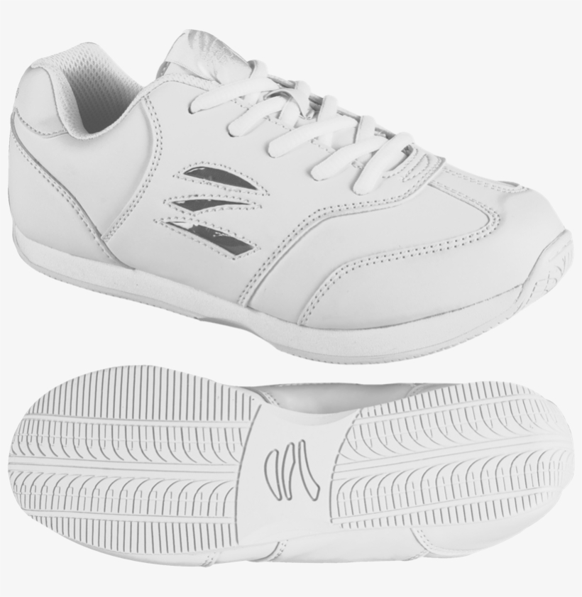 Show Your Teams Colors With This All White Cheer Shoe - Tennis Shoe, transparent png
