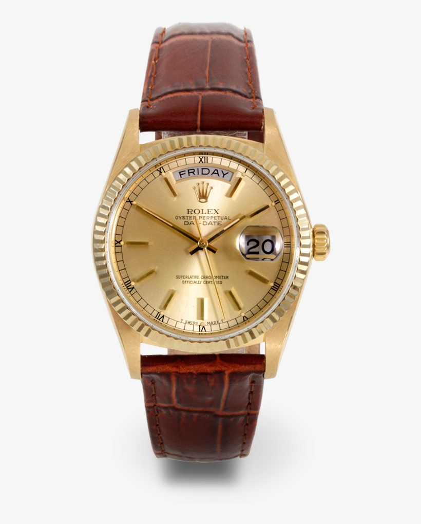 Rolex Men's Yellow Gold Day Date President Champagne - Watch, transparent png