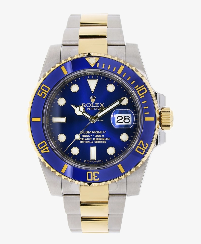 Rolex Png Transparent Image - Rolex Submariner Blue Gold, transparent png