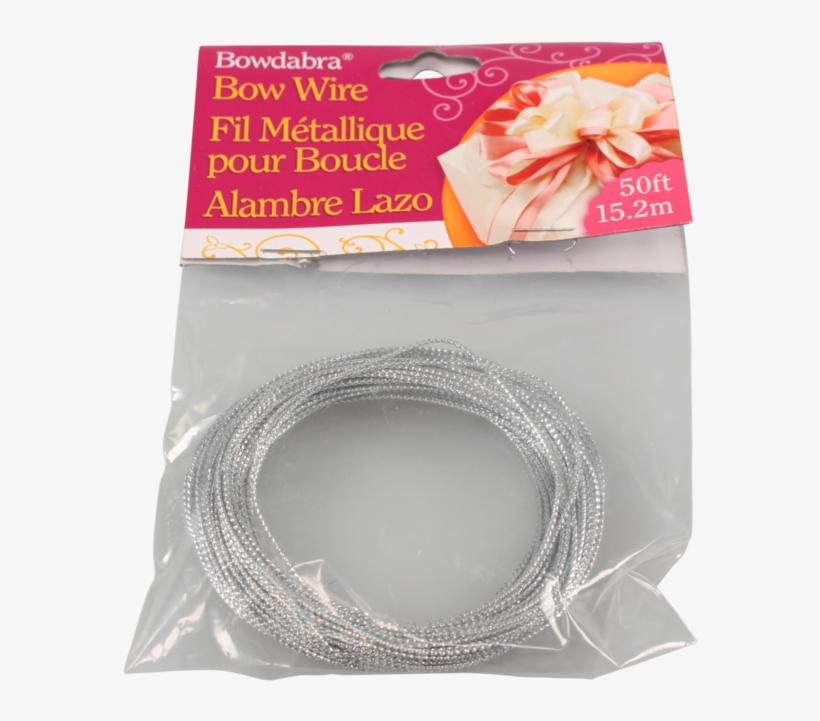 Bowdabra® Bow, 91,4m, Silver, transparent png