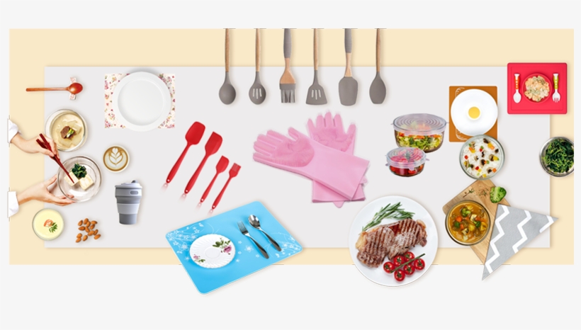 Silicone Kitchen Cooking Utensils - Side Dish, transparent png