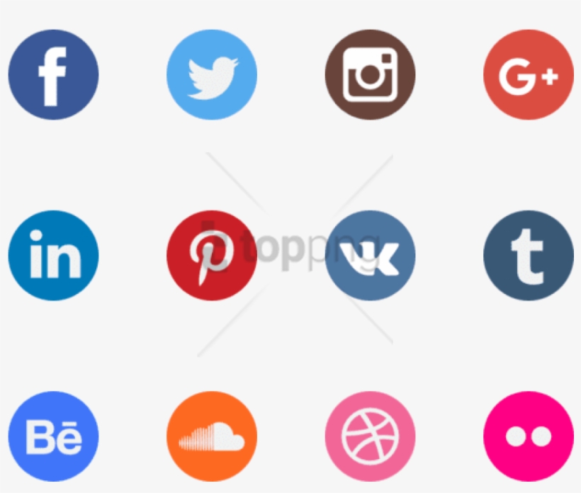 Free Png Download Watercolour Social Media Icons Png - Transparent Background Social Media Icons Png, transparent png