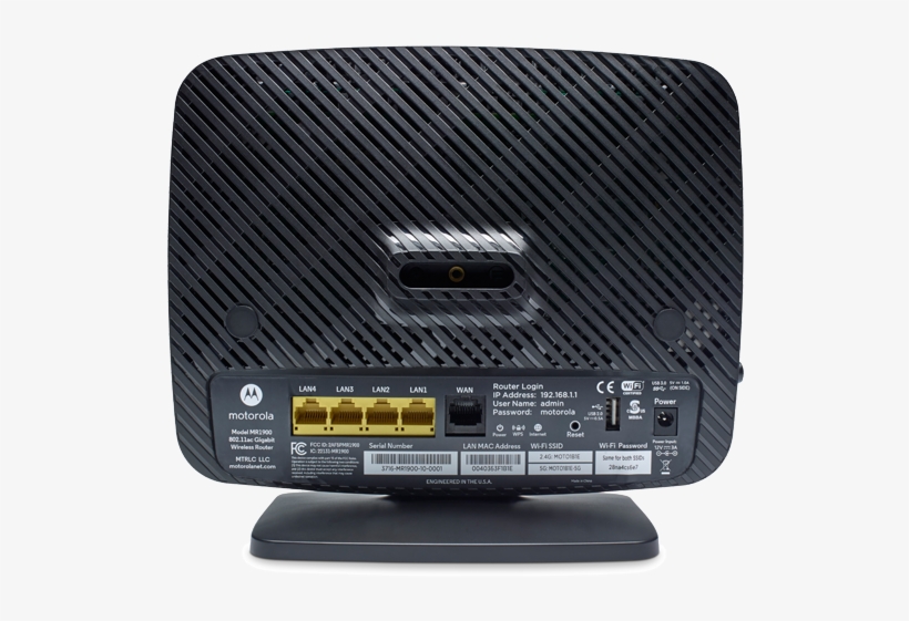 Mr1900 - Motorola Smart Ac1900 Wi Fi Gigabit Router, transparent png