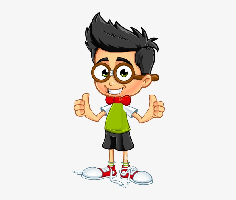 Nerdy Boy Clipart 7th Grade - Geek Boy Cartoon, transparent png
