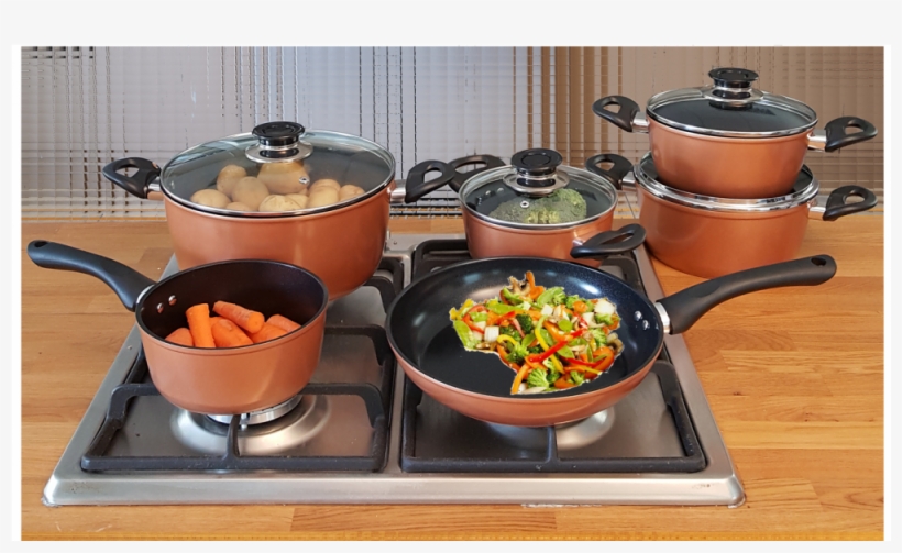 In-home Supertherm Black Ceramic Copper Style Pots - Saucepan, transparent png