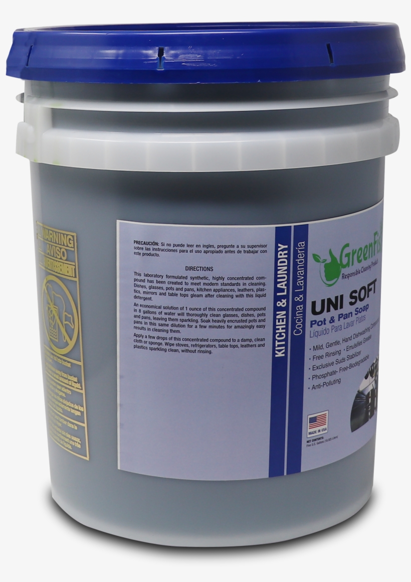 Greenfist Unisoft Hand Dish Detergent Pot & Pat Soap - Plastic, transparent png