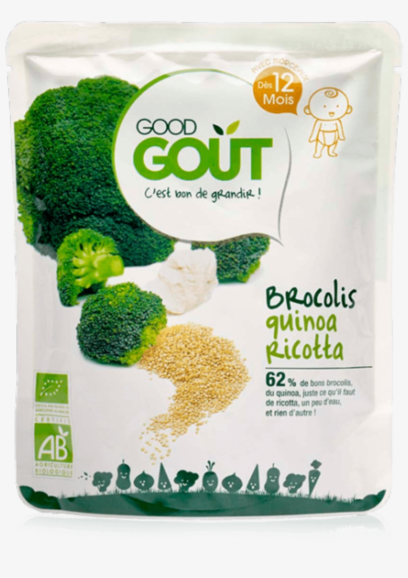 Brocolis Quinoa Ricotta - Baby Organic Food Broccoli, transparent png