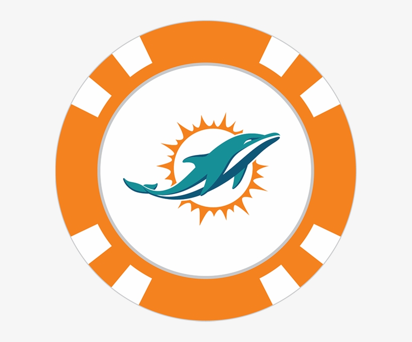 Miami Dolphins Ball Marker Team Golf Usa - Miami Dolphins Color, transparent png