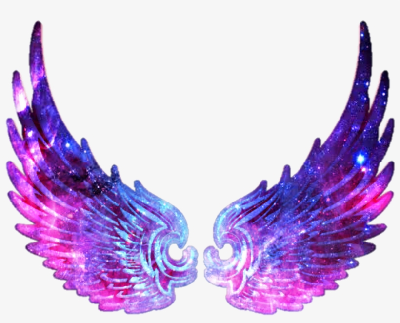 #wings #tumblr #galaxy #angel #fantasy #cute #bluewings - Earrings, transparent png