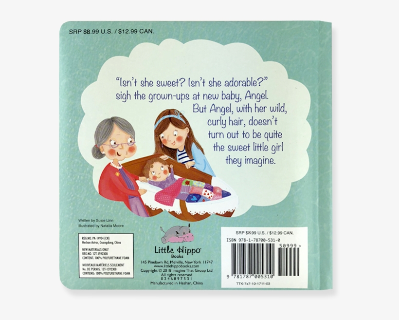 Little Hippo Angel Children's Book - Vintage Advertisement, transparent png
