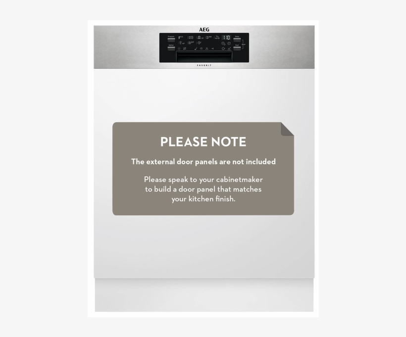 Aeg Proclean™ Semi-integrated Dishwasher Fee83700pm - Oven, transparent png