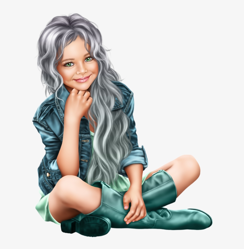 7filletteruban - Cute Girl Dessin, transparent png