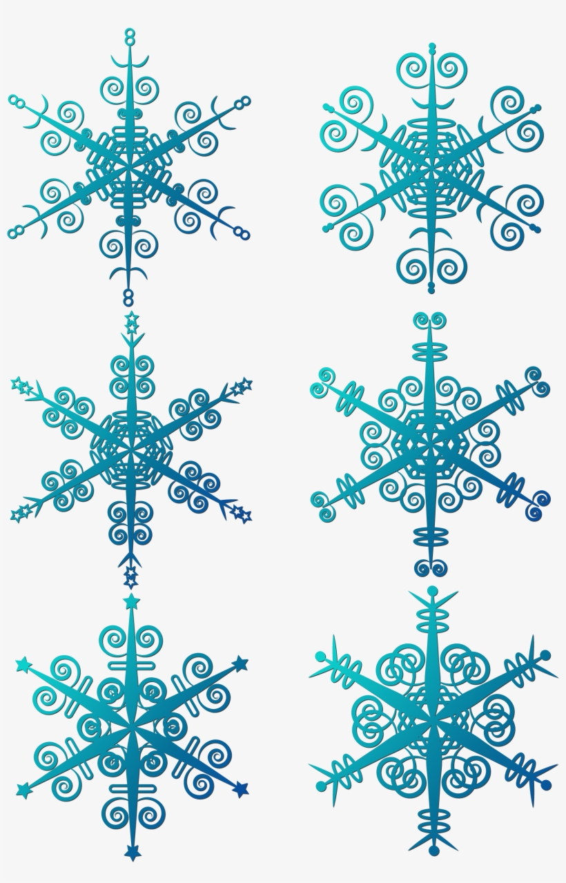 Decoración De Copo Nieve Azul Minimalista Elemento - Cross, transparent png