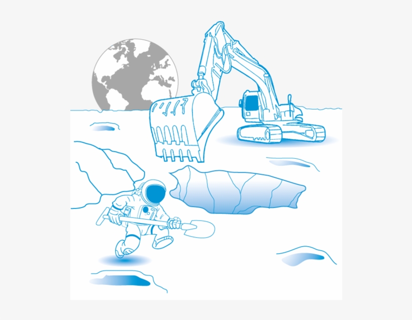 New Esa Website Explore Extracting Water From The Moon - Sketch, transparent png