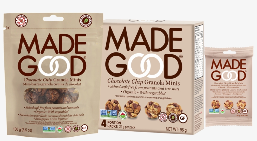 Toasted Gluten Free Oats And Delicious Chocolate Chips - Made Good Chocolate Chip Granola Minis, transparent png
