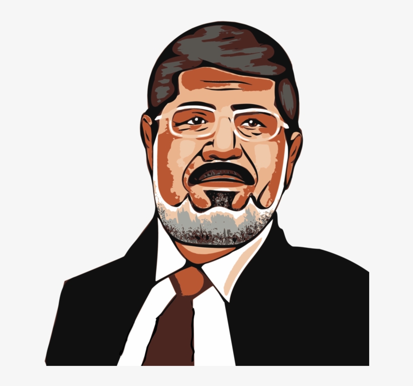 Mohamed Morsi Moustache Cartoon Thumbnail Beard - Cartoon, transparent png
