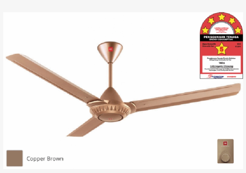 Kdk Ceiling Fan 60" Copper Brown - Ceiling Fan, transparent png