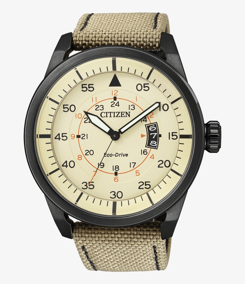 Aviator Aw1365-19p - Citizen Eco Drive Nylon, transparent png