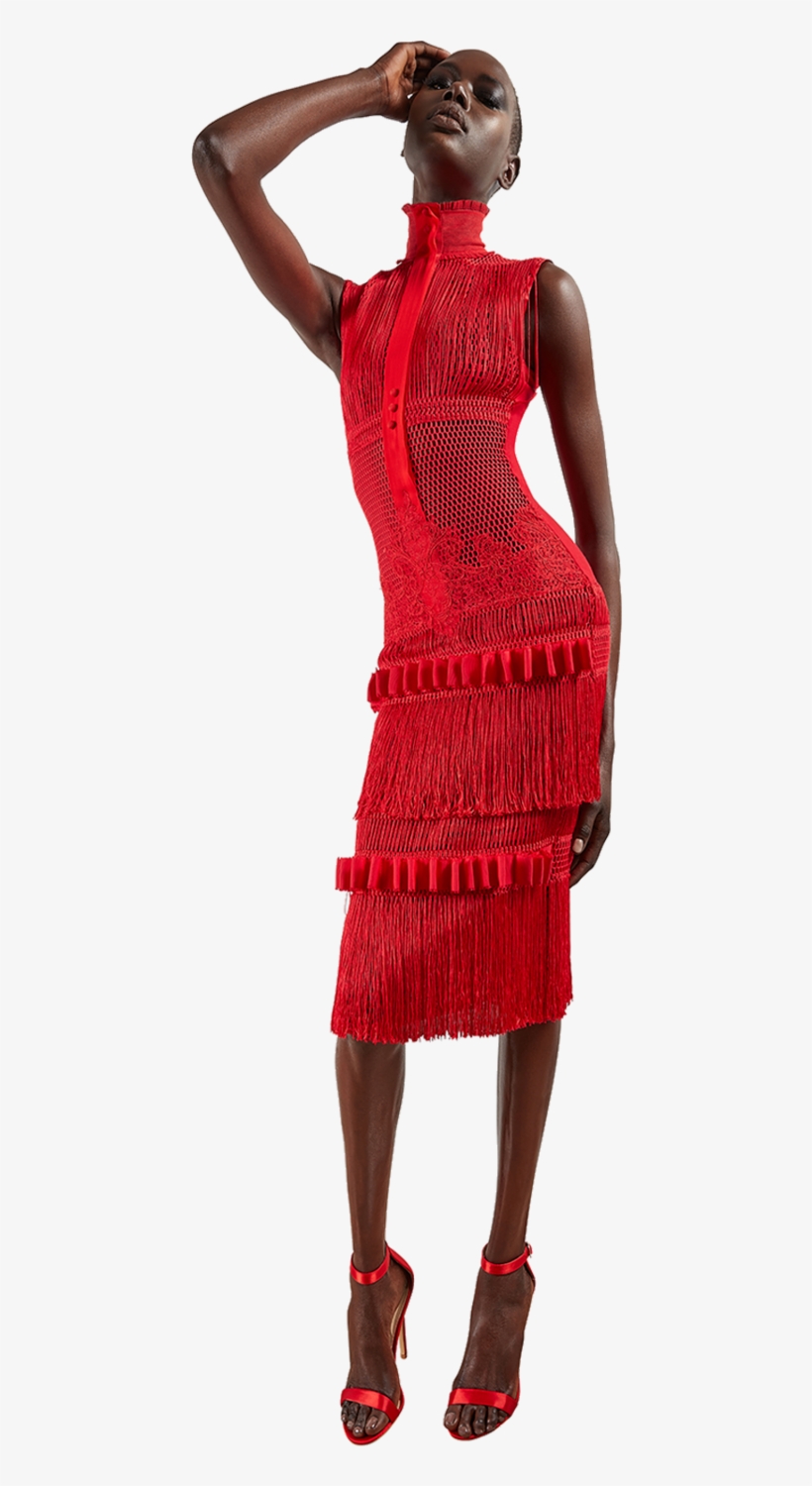 Look 07 - 3,275 - 00 - Red Bassari Double Dress - Girl, transparent png