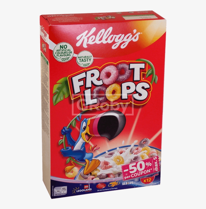 Kellogg's Froot Loops Gabonakarikák 375 G - Froot Loops, transparent png