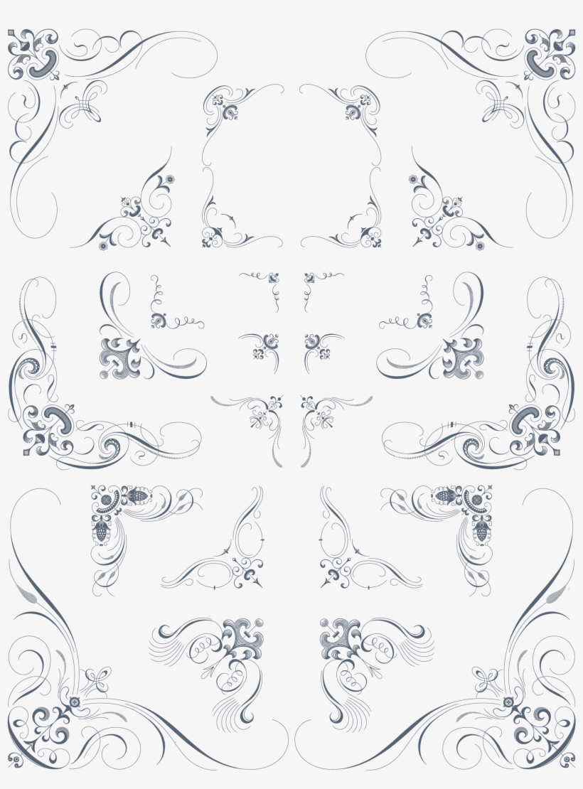 Luxurious Flourishes Vector Pack - Illustration, transparent png