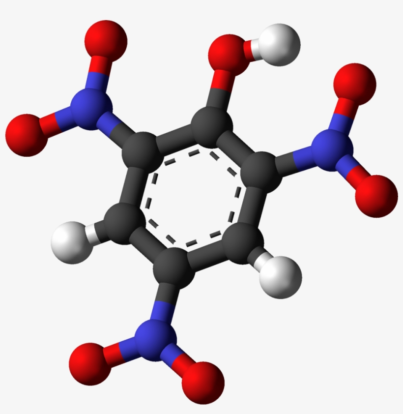 246trinitrophenol 3d Ball - Modelos Moleculares 3d, transparent png