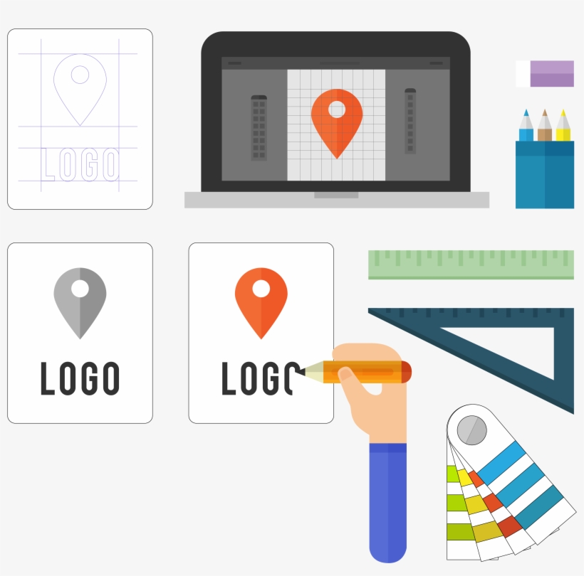 Icon Computer Hand Painted Design Tool Handpainted - Design, transparent png