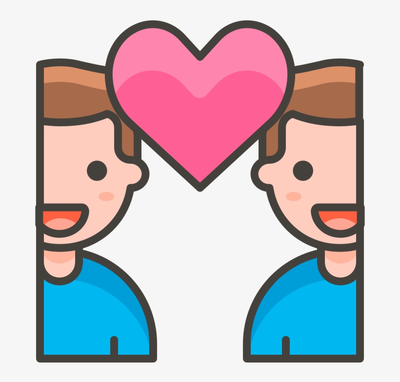 294 Couple With Heart Man Man - Emoji Pareja Mujeres, transparent png