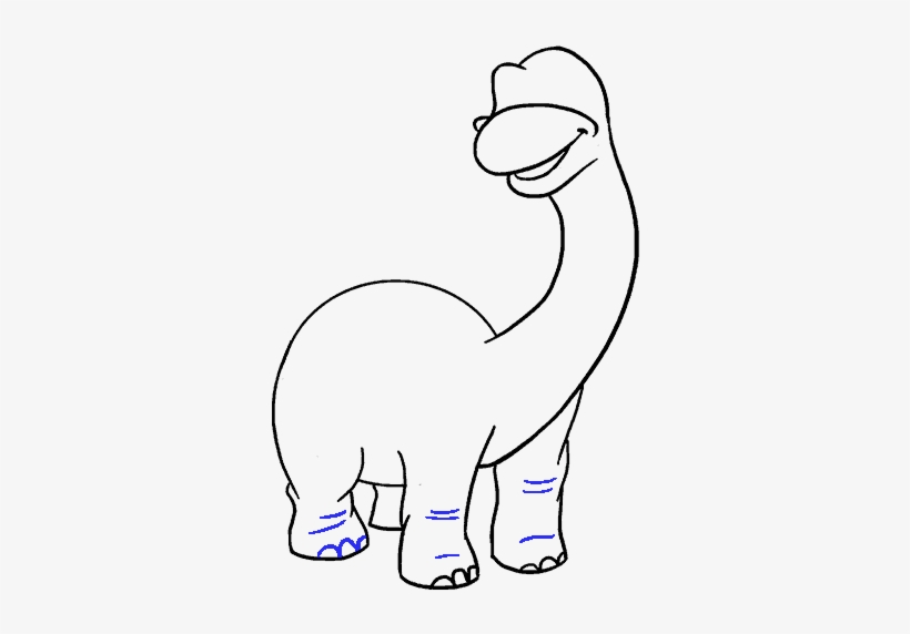 How To Draw Dinosaur - Cartoon, transparent png