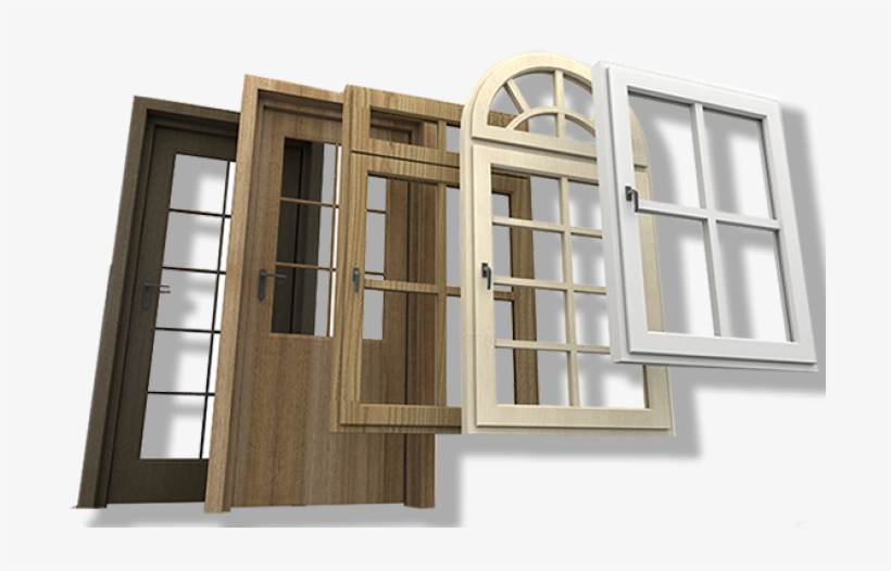 Windows & Doors - Wooden Door And Window, transparent png