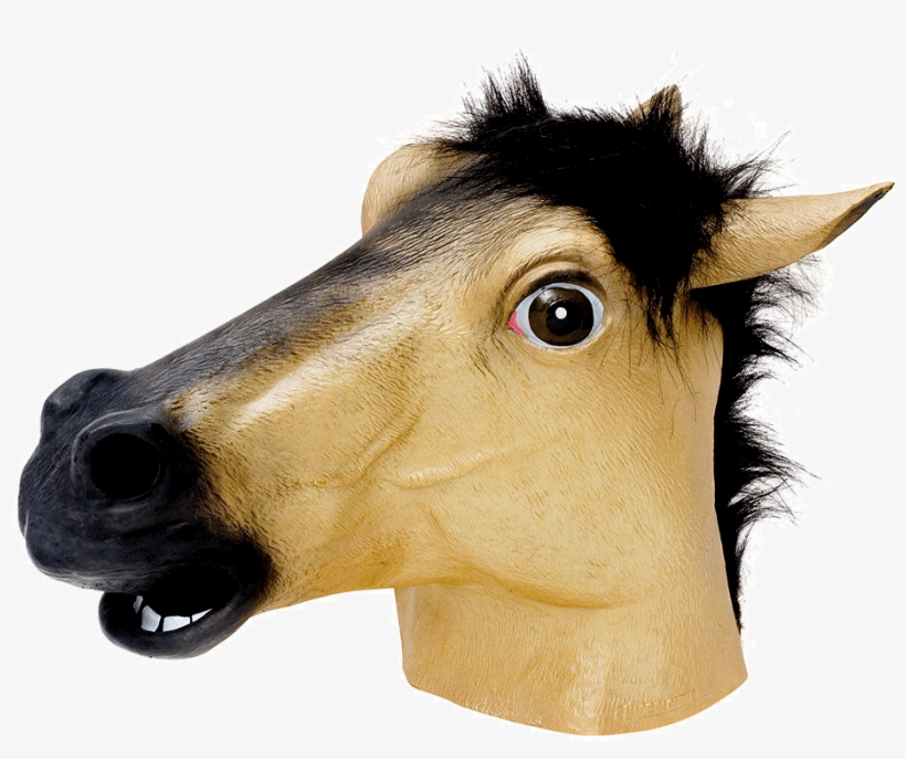 Horse Overhead Rubber Mask Fancy Dress Costume Outfit - Horse Head Mask Png, transparent png