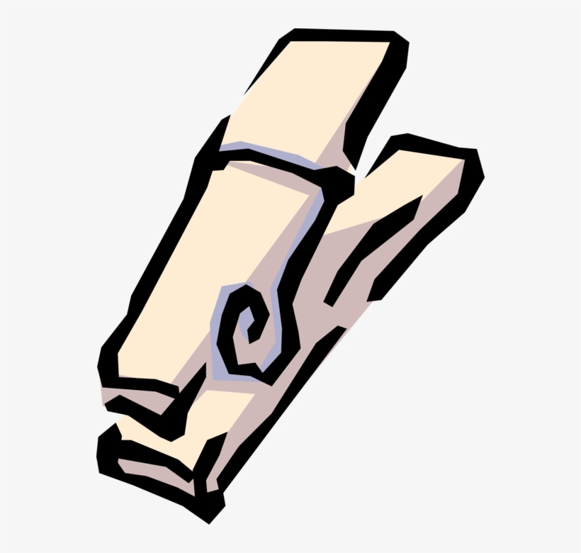 Vector Illustration Of Clothespin Or Clothes-peg Fastener, transparent png